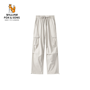 格纹户外防晒透气机能工装 长裤 裤 休闲裤 子抽绳男款 威廉福克斯男装