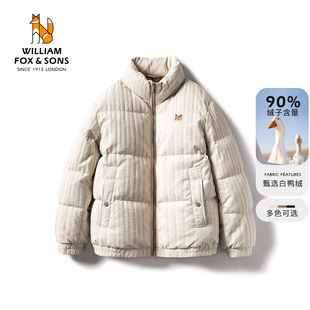 英国小狐狸冬季 保暖加厚外套 肌理感鱼骨纹设计鸭绒服羽绒服情侣款