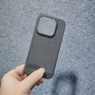 轻薄冰感蜂窝透气适用小米17Ultra手机壳散热肤感磨砂电镀xiaomi17pm复古潮牌米17撞色k90pm/k80至尊防摔硬壳