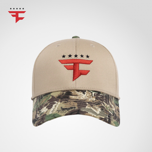 FaZe Esports五星卡其迷彩鸭舌帽独家正品战队官方周边选手同款