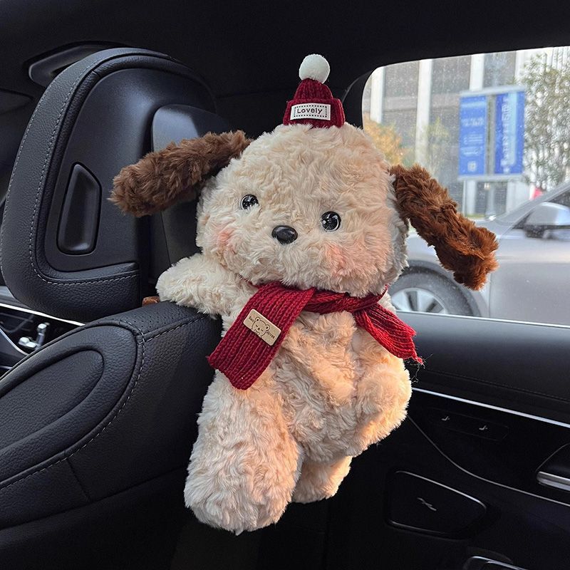 车载纸巾盒可爱玩偶抽纸盒汽车纸巾挂袋车内高级感挂式纸抽盒女生