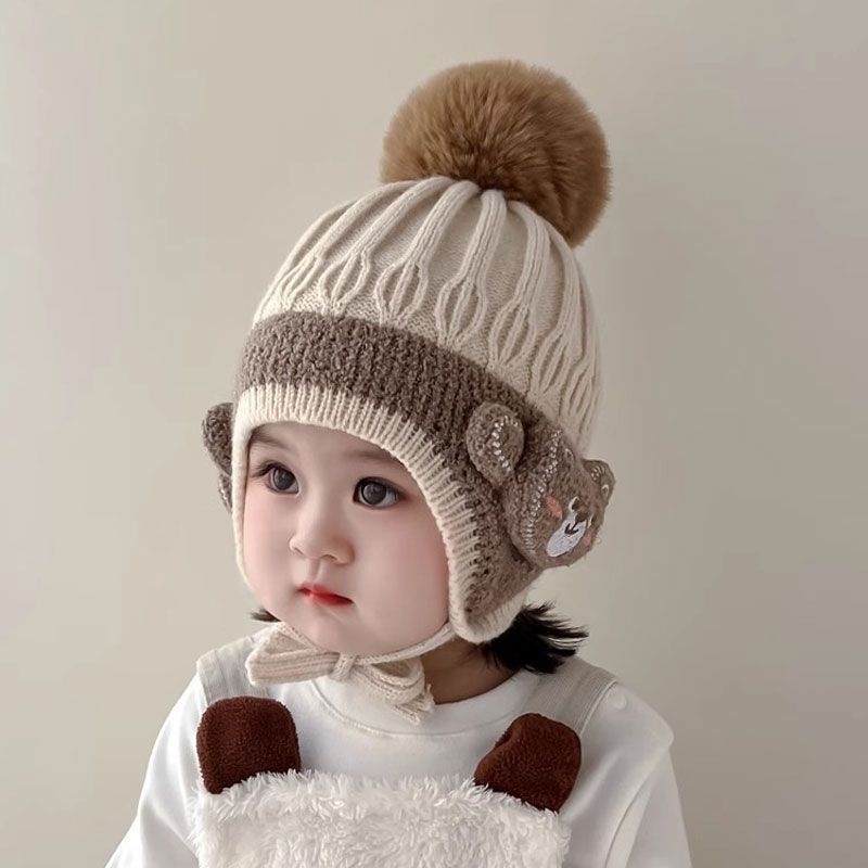 宝宝帽子秋冬季婴幼儿针