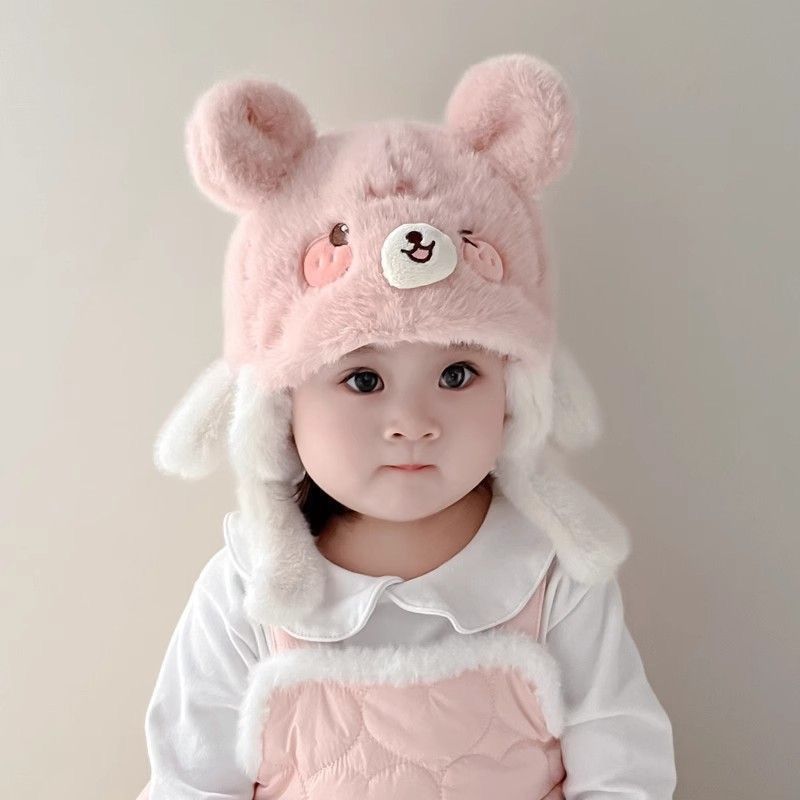 婴儿帽子秋冬季幼儿可爱