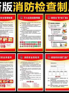 消防安全管理制度制度牌防水防晒标语检查标识标牌四个能力公示牌