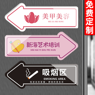 请上二楼指示牌定制方向指引箭头指示牌棋牌室包厢导向牌店面引导路牌吸烟区指示牌公司办公室洗手间方向牌
