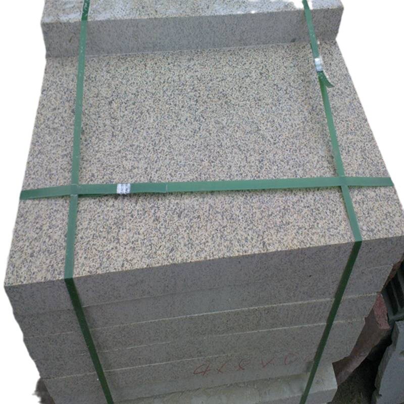 芝麻灰光板火烧板花岗岩石材庭院广场地铺石干挂板路沿石路缘石