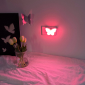 浪漫蝶恋花 氛围灯卧室情调床头情侣睡眠氛围感小夜灯光控感应灯