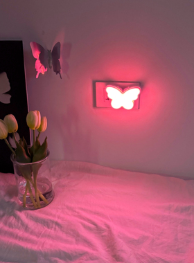 浪漫蝶恋花~氛围灯卧室情调床头情侣睡眠氛围感小夜灯光控感应灯