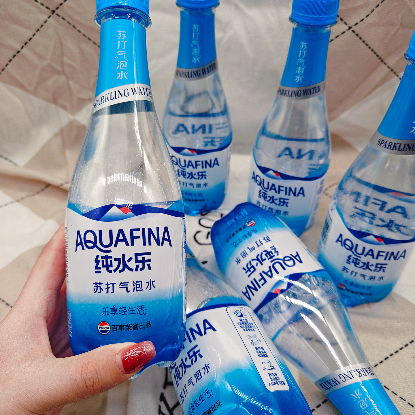 百世可乐纯水乐苏打气泡水原味汽水410ml冰镇夏季解渴瓶装饮料