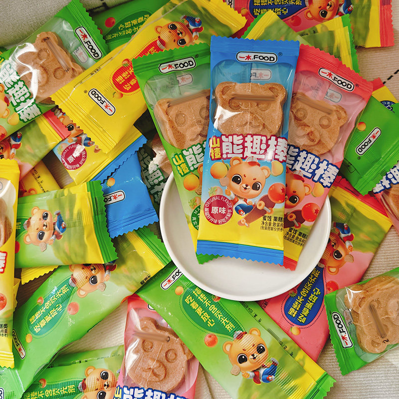 一木熊趣棒多口味果味散装年货零食休闲怀旧山楂棒