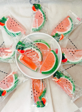 凯佳西瓜味软糖春节年货聚会招待前台分享西瓜味糖果零食小吃散糖