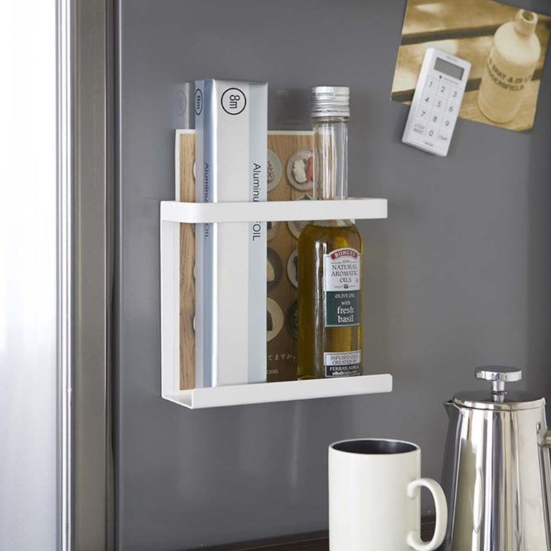 厂家侧挂磁吸冰箱架保鲜膜架免打孔厨房多功能铁艺收纳置物架