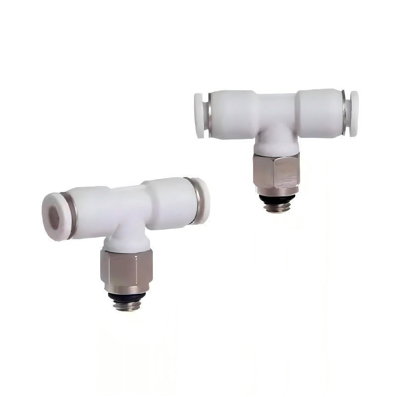 工业迷你型三通外螺纹快插PB3 4 5 6-M3 M5 M6 1/8气管快速接头