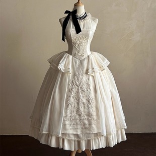 【自由信笺五团尾款】Snow 雪野一梦 cla系挂脖绣花长裙lolita