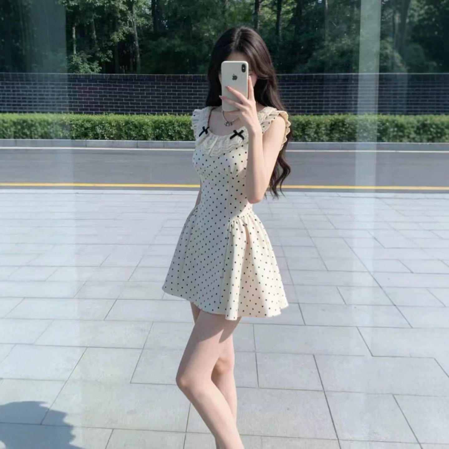 miu系波点吊带公主裙2