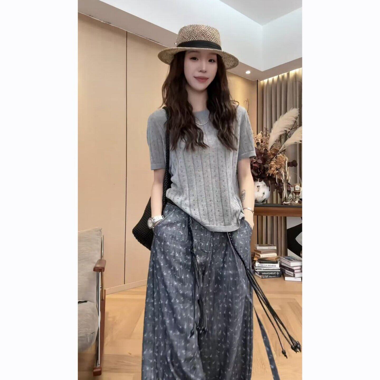 港风复古松弛感夏装套装