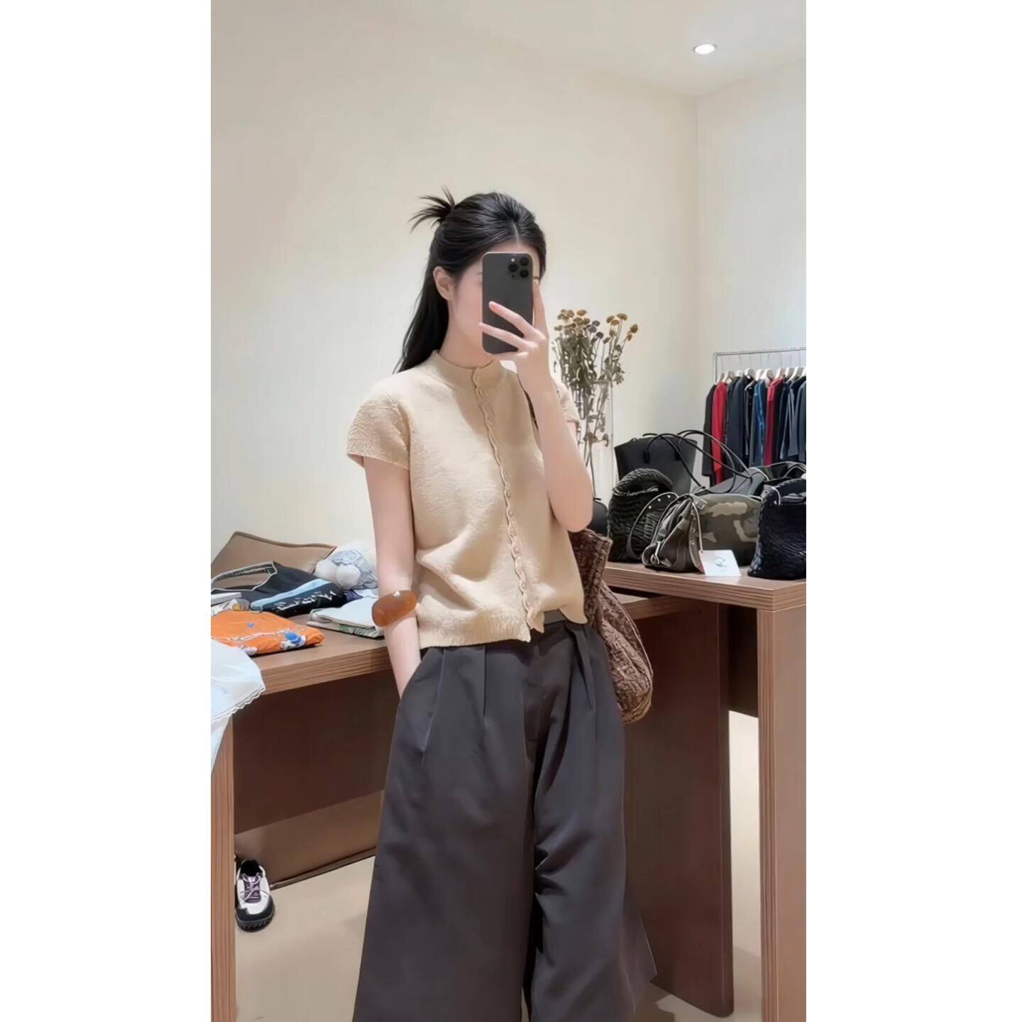 减龄高级感夏装针织短袖七分裤