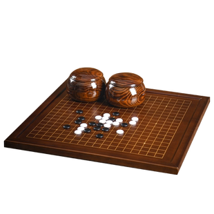 云子围棋标准19路五子棋儿童初学套装实木棋盘成人版国象棋二合一