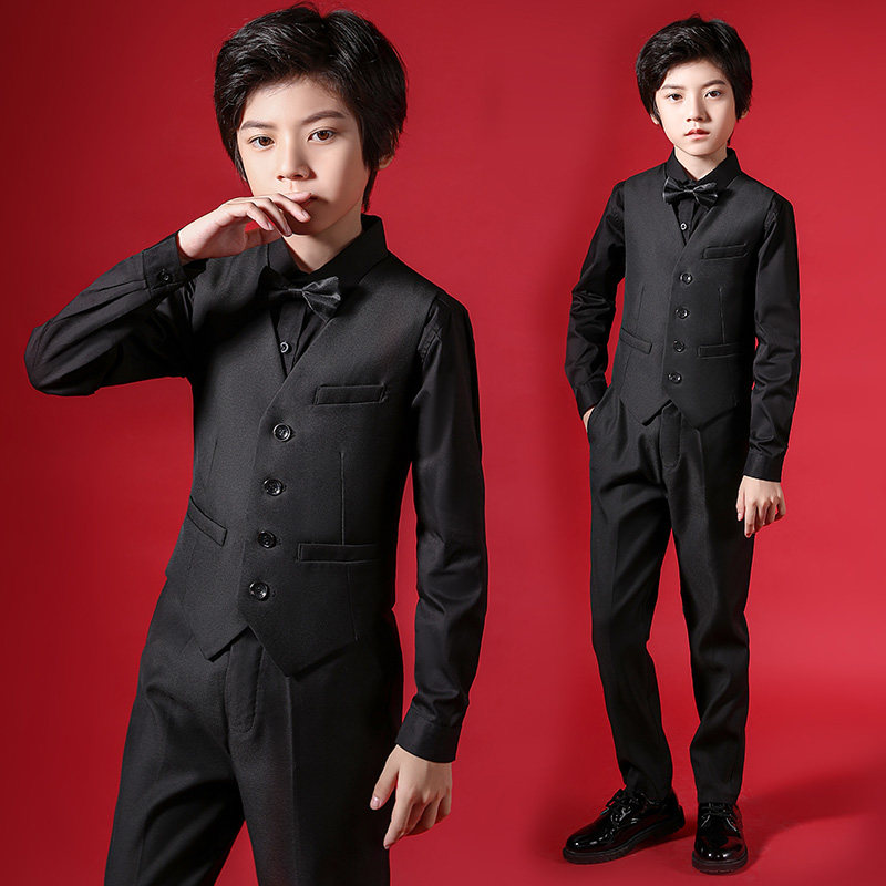高端男童西装马甲礼服儿童黑色花童演讲小主持人钢琴表演衬衫西服,童装/婴儿装/亲子装,儿童礼服,淘宝优惠券,粉丝福利购,淘宝优惠卷