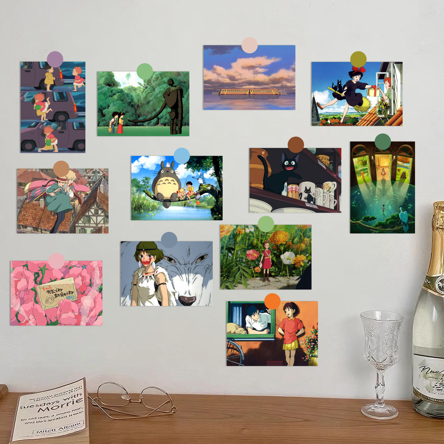 千与千寻卡片魔女宅急便哈尔移动城堡宫崎骏动漫明信片卧室装饰画