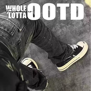 潮男女款黑色休闲潮鞋增高百搭厚底时尚德比鞋大头奶香底板鞋高街