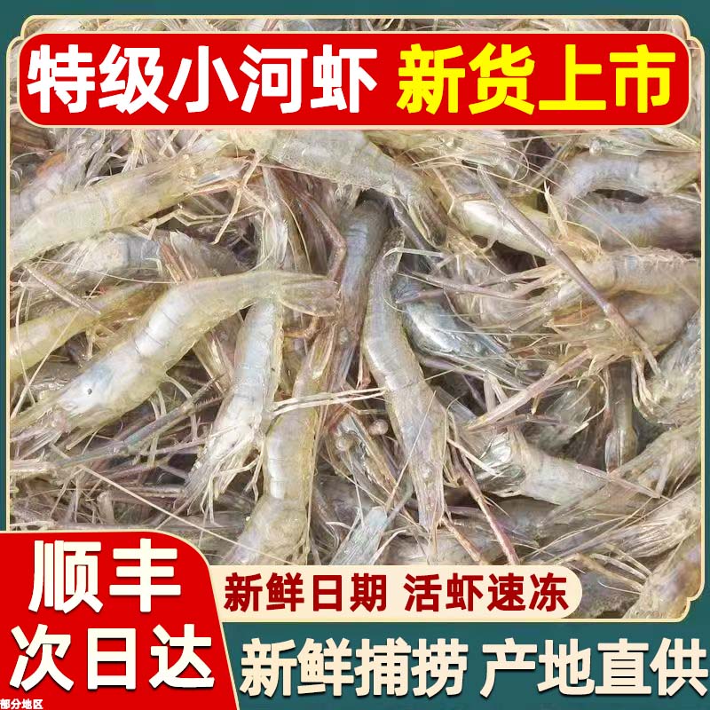 顺丰包邮小河虾去冰净重淡水野生