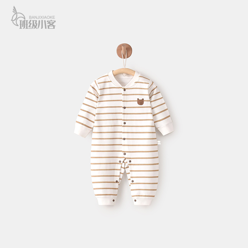 婴儿连体衣春秋初生宝宝衣服男女婴幼儿纯棉长袖爬服新生儿哈衣