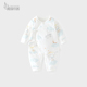 婴儿夹棉连体衣秋冬季 40g薄棉新生儿衣服三层保暖蝴蝶衣宝宝衣服