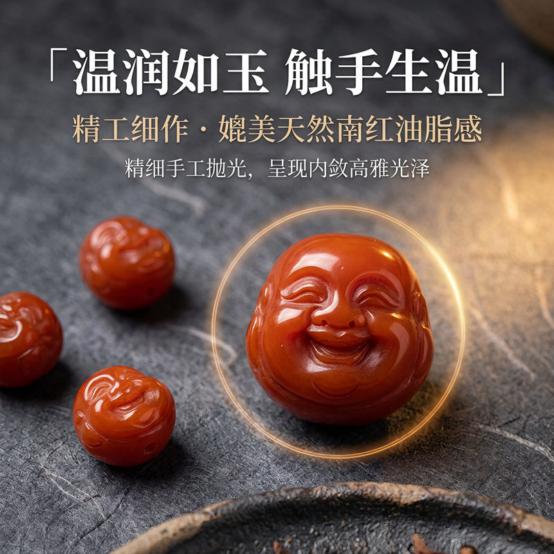 高品质南红玛瑙手串散珠配件