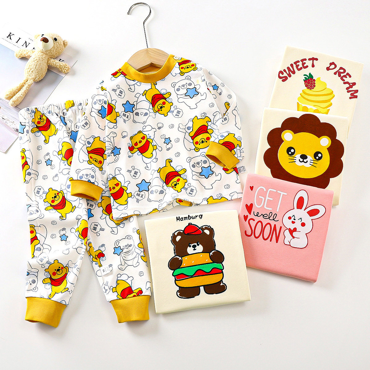 儿童秋衣秋裤内衣套装纯棉男童宝宝衣服保暖女童家居服秋装童装