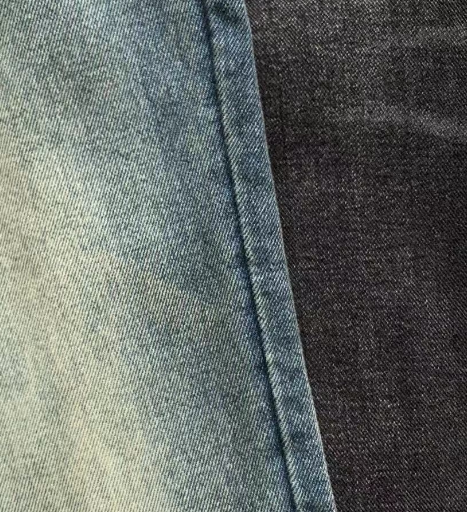 뒷주머니에 검정색 테이프가 붙은 투컬러 청바지 42470164