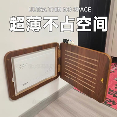 弱电箱装饰遮挡箱北欧百叶配电表画免打孔多媒体创意光纤网络线盒