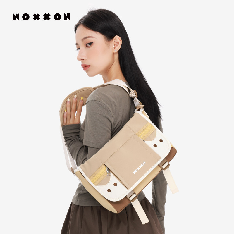 NOXXON卡其色单肩包通勤机能质感腋下包高级感包包斜挎包女大容量