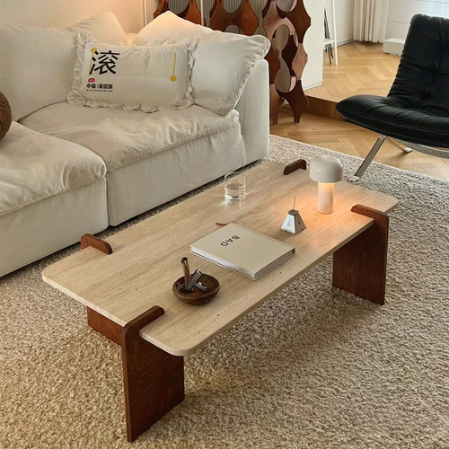 黑绳天然洞石侘寂风桌子