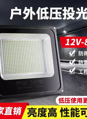 LED低压投光灯12V24V36V48V60V交直流户外船用电瓶夜市地摊照明灯