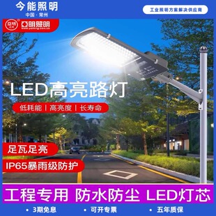亚明led户外路灯头220v超亮防水新农村小区庭院挑臂家用电道路灯