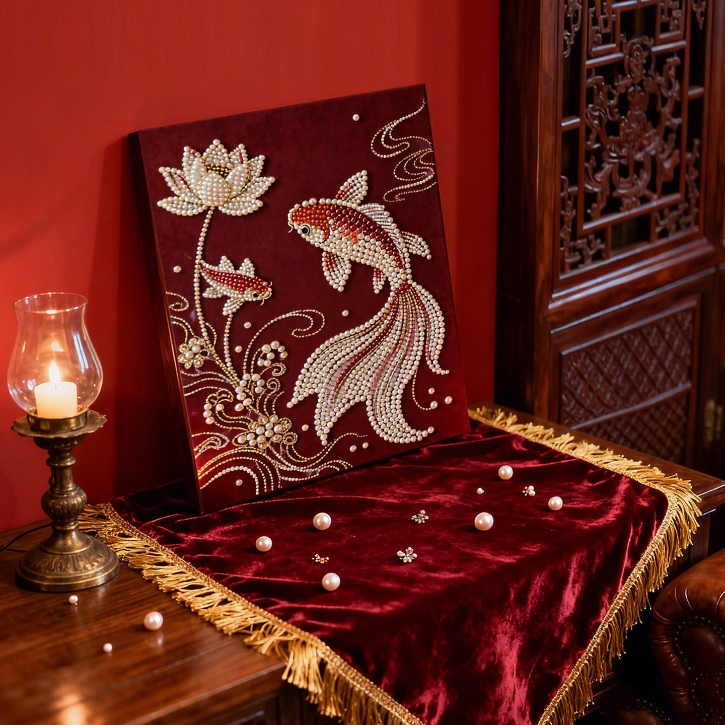 金鱼满堂2026新款DIY珍珠画