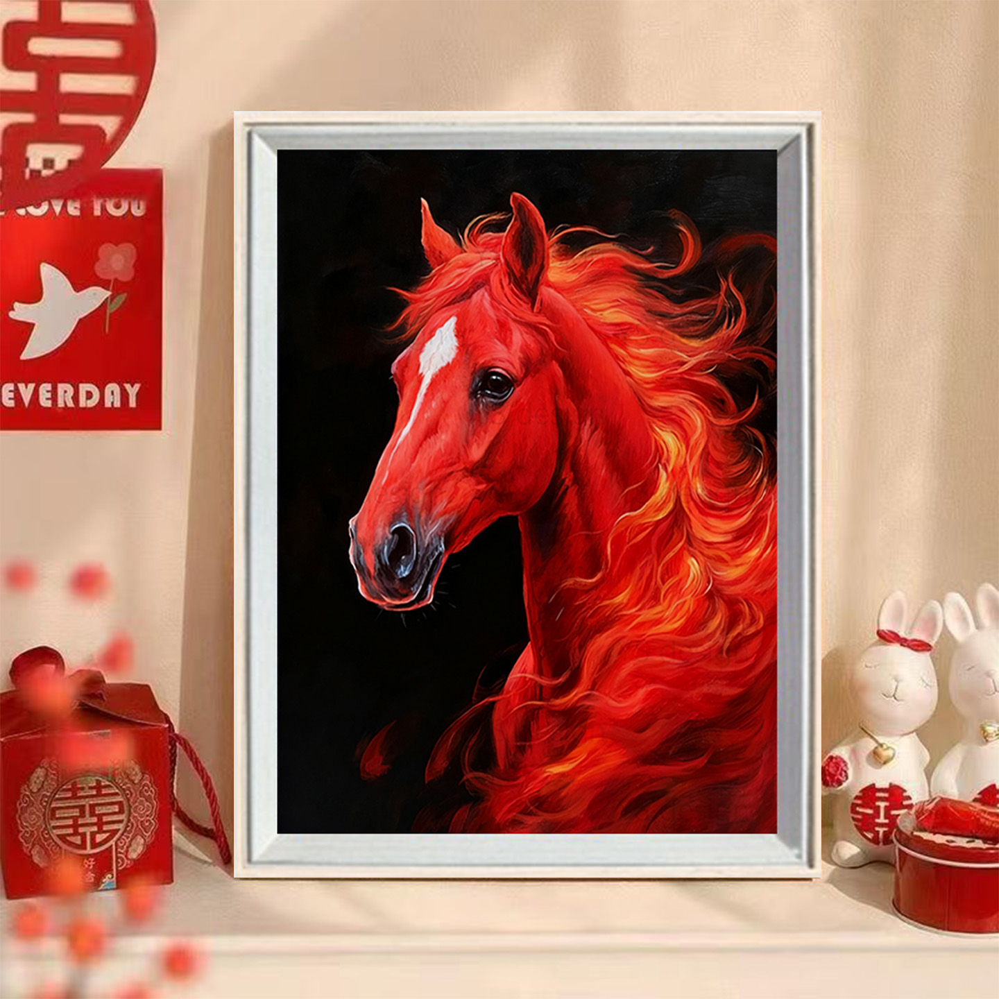 高级感十字绣2026新款满钻赤红骏马手工初学简单刺绣钻石画满钻5d