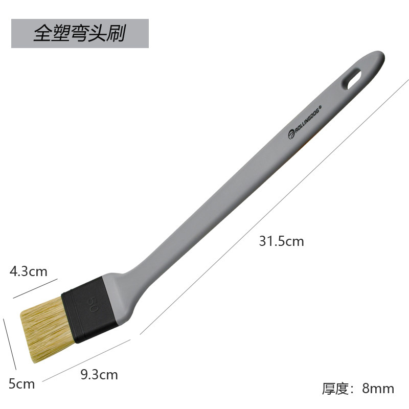 全塑料弯头刷仿猪鬃长柄船用刷油漆涂料装修防锈漆工具不掉毛刷子