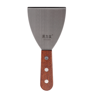 不锈钢油灰刀加厚开刃SUS304不含磁性铲刀小吃煎饼铲子鱿鱼小铲子