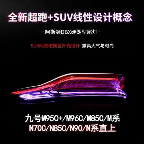 九号阿斯顿N70/M95C+/M85C+/N80/N90/M3直上APP可调后尾灯