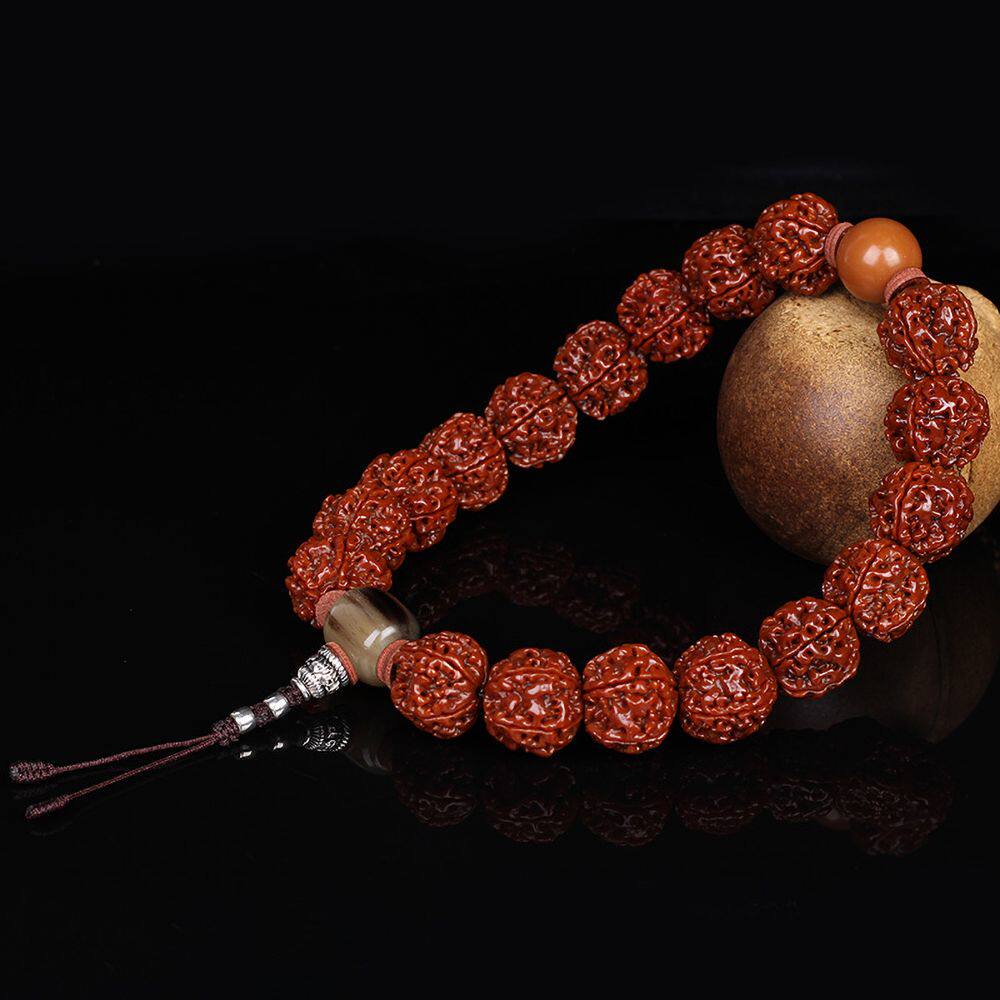 정통 네팔 VAJRA BODHI 남성용 5 꽃잎 20MM 휴대용 비즈 천연 BODHI 어린이 자동차 스톨 쥬얼리