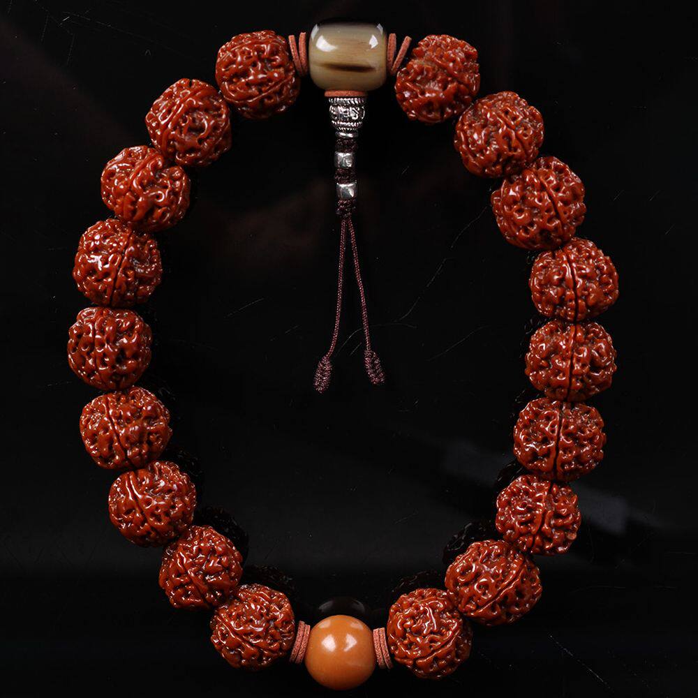 정통 네팔 VAJRA BODHI 남성용 5 꽃잎 20MM 휴대용 비즈 천연 BODHI 어린이 자동차 스톨 쥬얼리