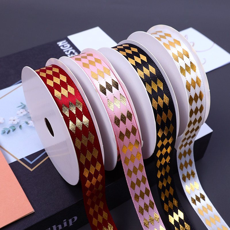 彩带礼品包装配件蛋糕装饰礼物包装diy花束材料金色丝带飘带绳子带子