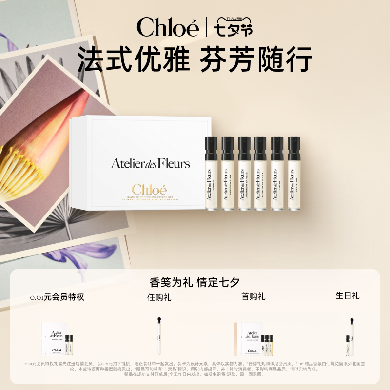 【官方正品】Chloe蔻依仙境花园系列香氛体验礼盒1.2ml*6旅行装