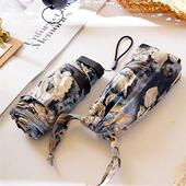 超轻黑胶五折伞折叠小巧口袋遮阳伞防紫外线女两用防晒迷你太阳伞