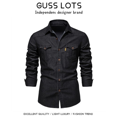 Gulots CountryMan-01 牛仔系列男式长袖衬衫
