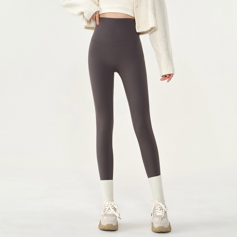 TNNT秋冬季可外穿高腰弹力收腹羊绒鲨鱼裤保暖加绒瑜伽裤女2435