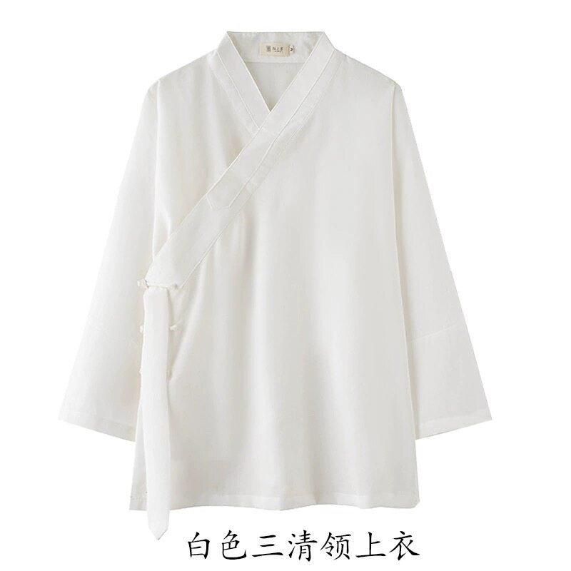 武当夏季道服女道士服装男道领三清领道袍飘逸练功服禅修居士服