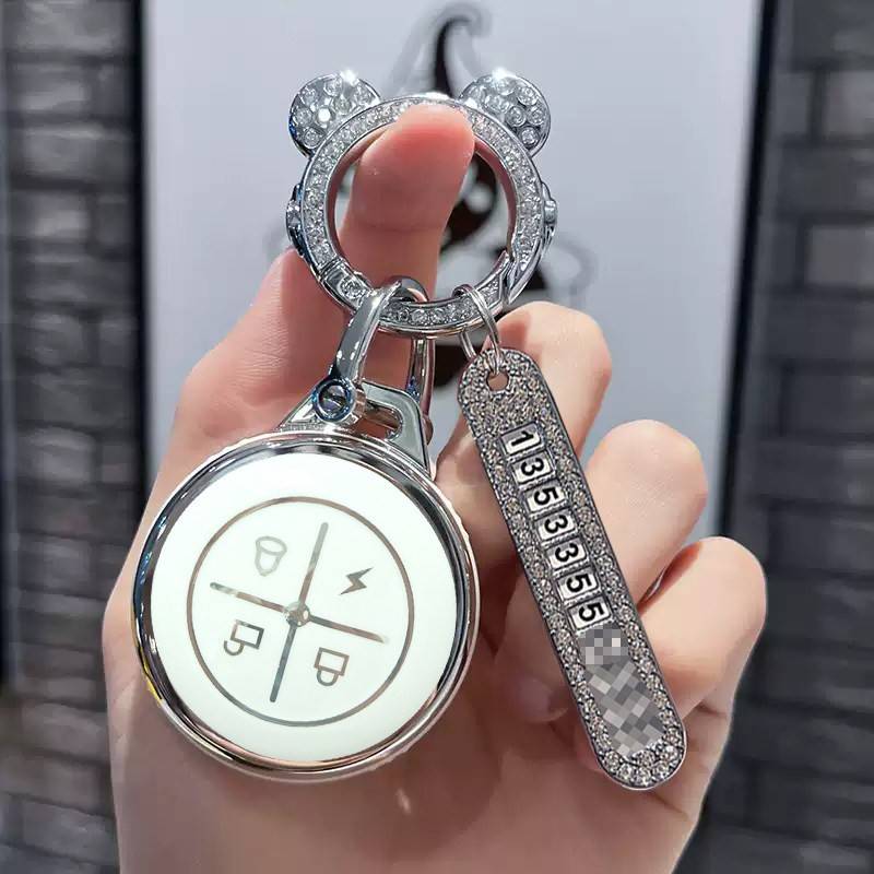 适用新款金彭维塔钥匙包套电动三轮车露娜2二代装饰遥控钥匙扣